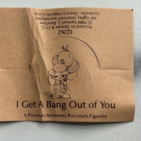 Vintage 1984 Enesco Precious Moments, I Get a Bang Out of You Clown Boxed Flawed - Picture 10 of 13